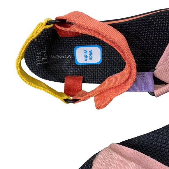 Time and Tru velcro strapped multi-color woman's sandal size 7 - Picture 2 of 10